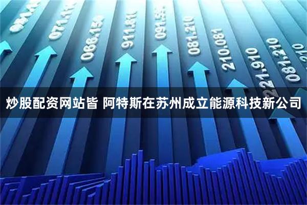 炒股配资网站皆 阿特斯在苏州成立能源科技新公司
